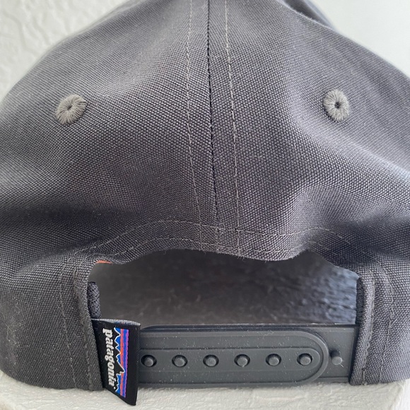 Patagonia Black Text Used Rare Cap Snapback - Picture 3 of 4